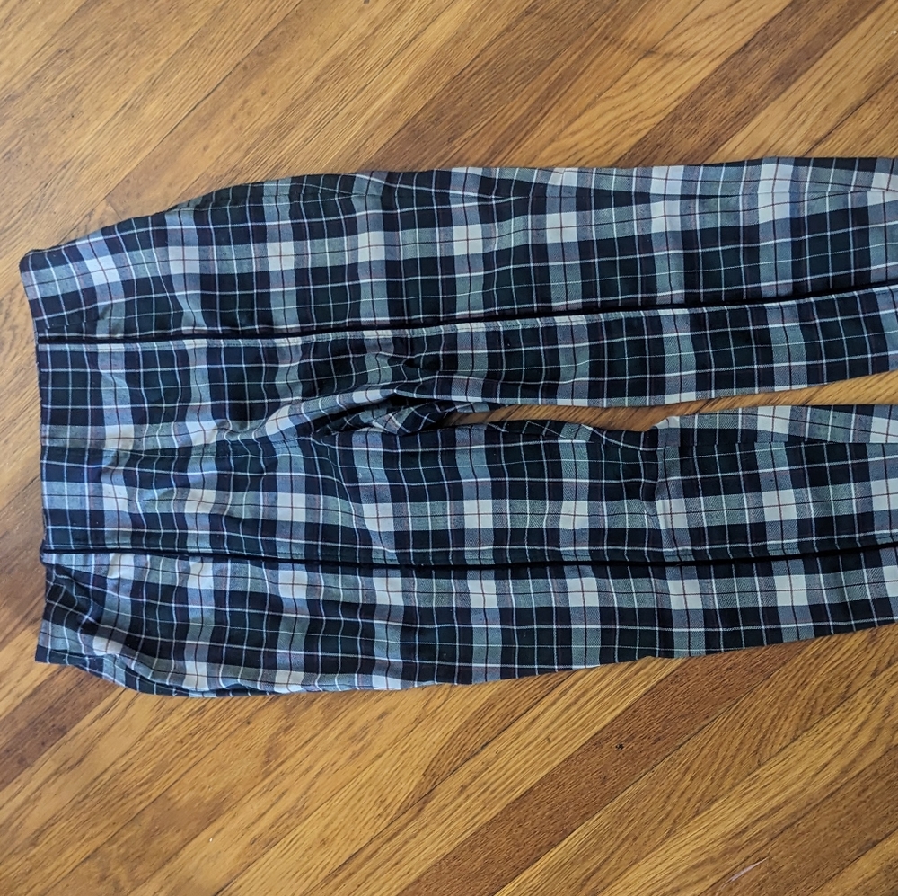Collectif Retro 60s High Waisted Plaid Holiday Pants - Short Inseam